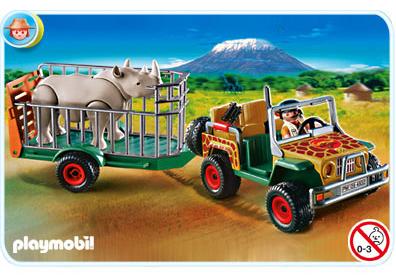 Véhicule de safari avec rhinocéros 4832 a playmobil® france