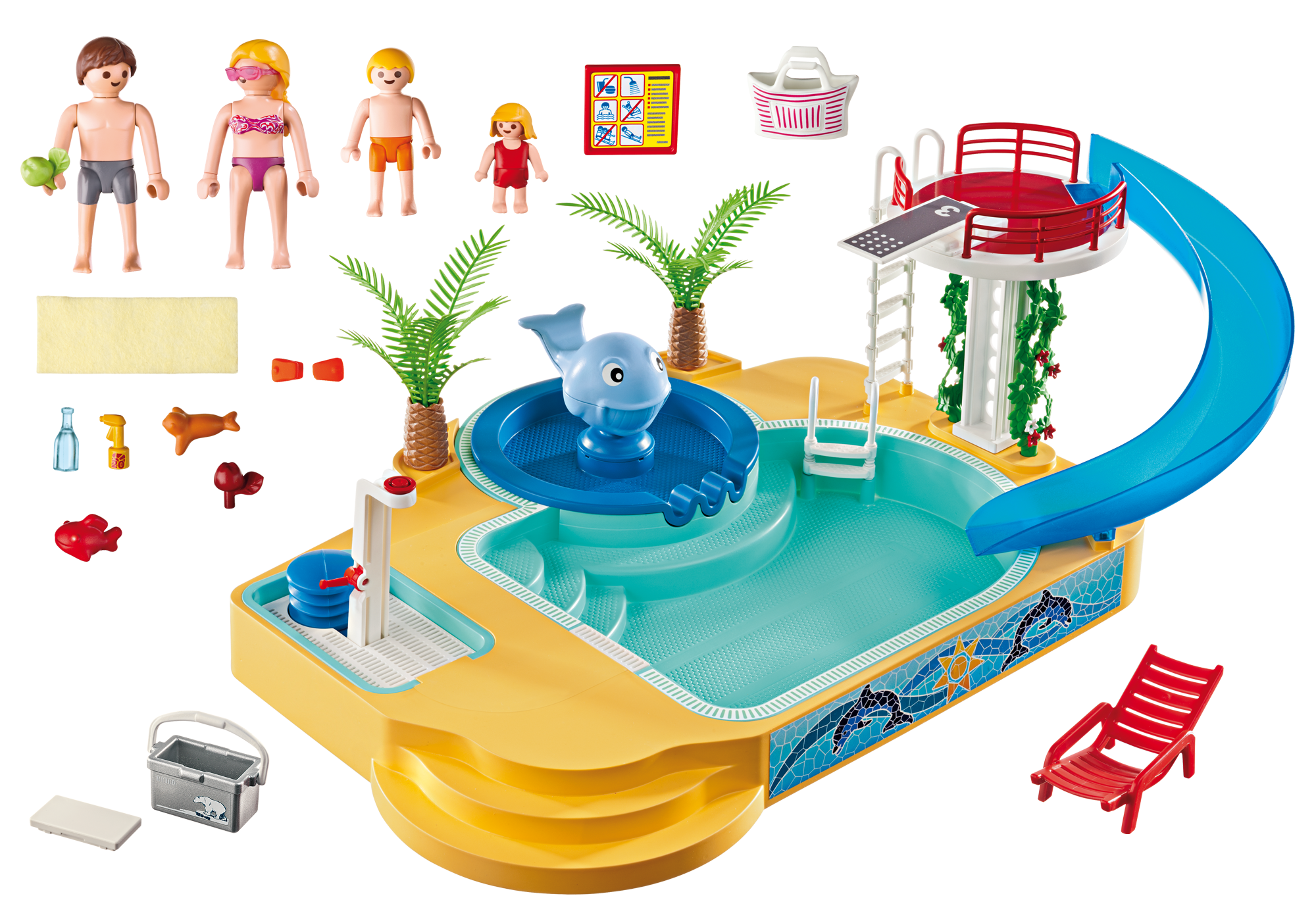 playmobil baby pool with slide