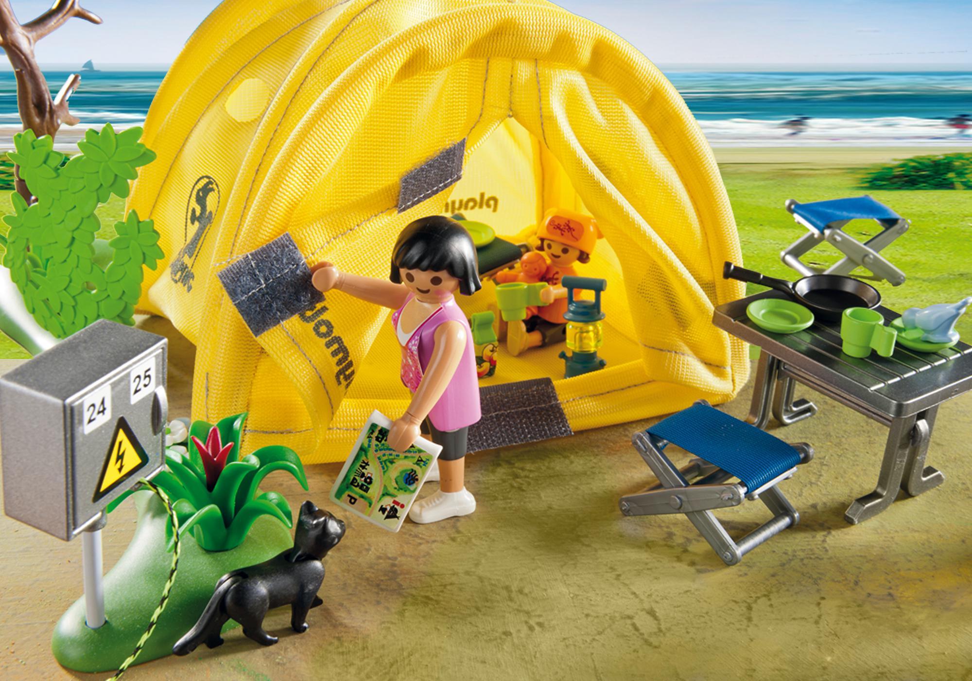 playmobil summer fun camping lodge