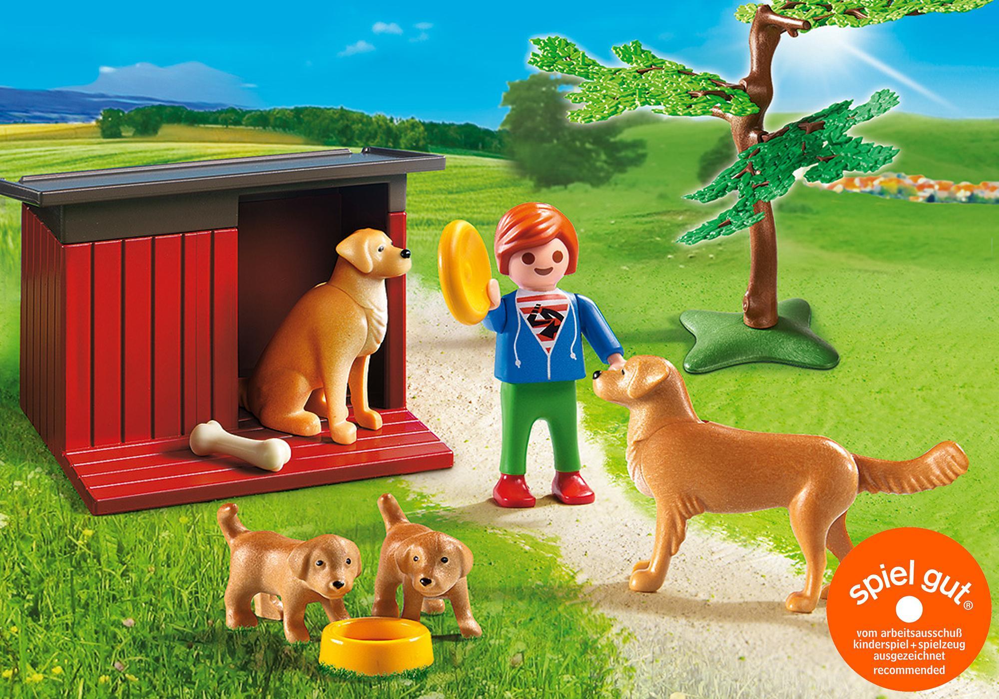 Golden Retriever mit Welpen - 6134 - PLAYMOBIL® Deutschland
