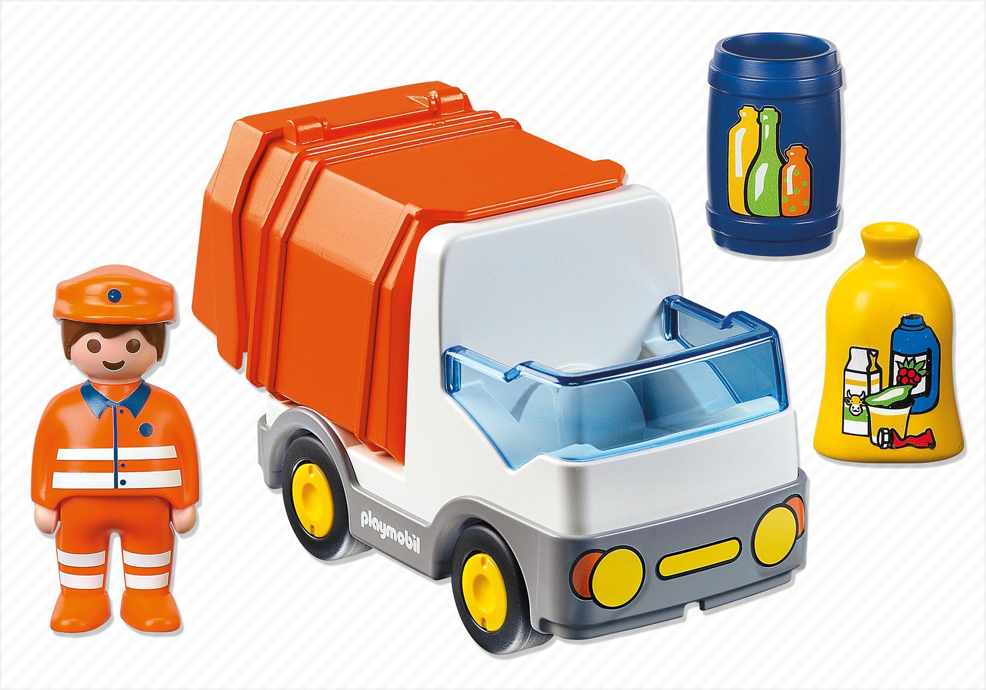 Eboueurs et camion à ordures ménagères - Playmobil dans la ville 3121-B