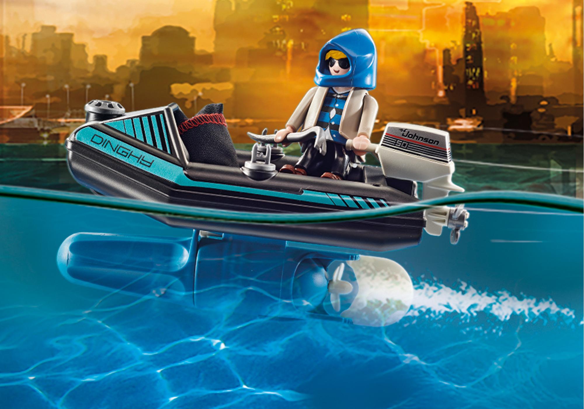 Police Pack with Boat - | PLAYMOBIL®