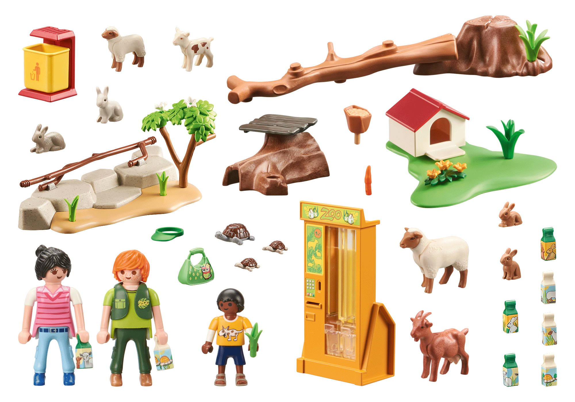 Playmobil 71191 Ferme pédagogique - Family Fun - avec Trois Personnages,  des Animaux et des Accessoires - Le Parc Animalier - Animaux & Nature - Dès  4
