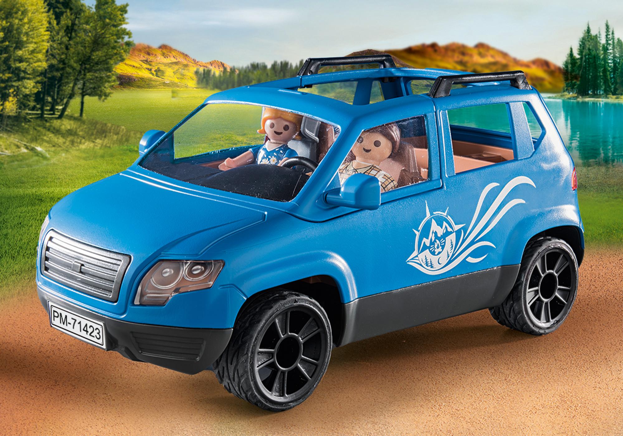 Famille avec voiture et caravane - Playmobil 71423 Family Fun Camping