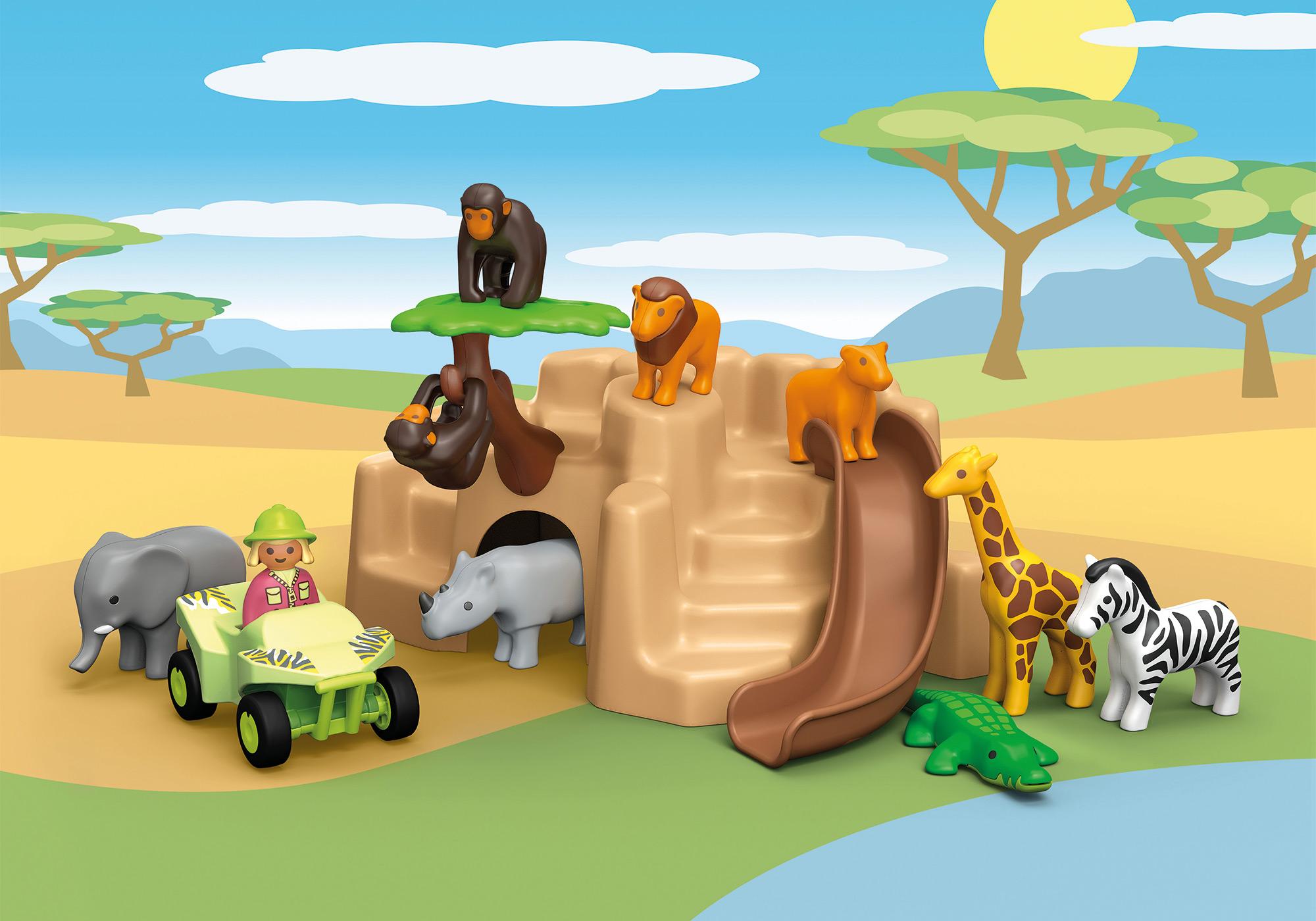Playmobil 1.2.3 - Animaux de la savane avec gardien et touristes PLAYMOBIL  : Comparateur, Avis, Prix