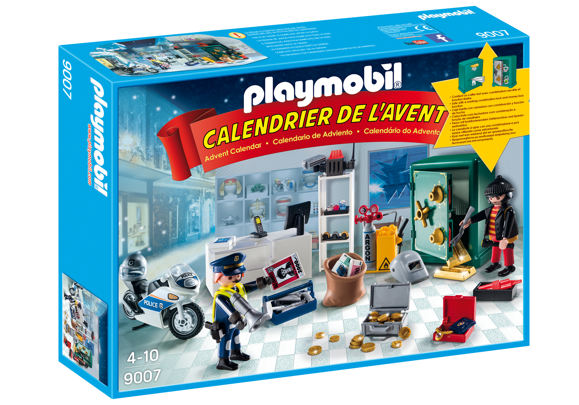 Calendrier de l'Avent Policier et cambrioleur - 9007 - PLAYMOBIL® France