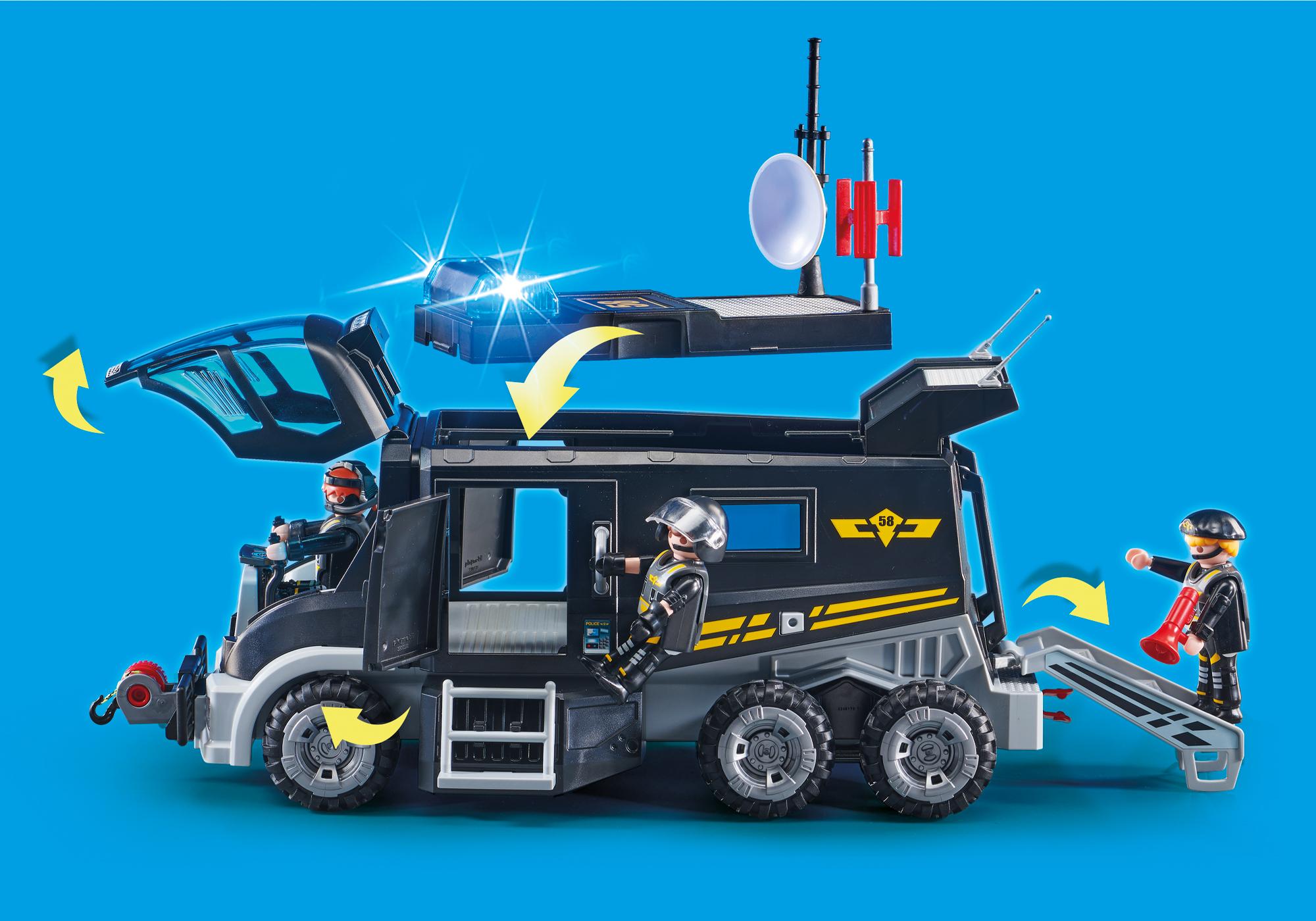 Camion des policiers d'?�lite avec sir?�ne et gyrophare - 9360 - PLAYMOBIL?� Belgi?�