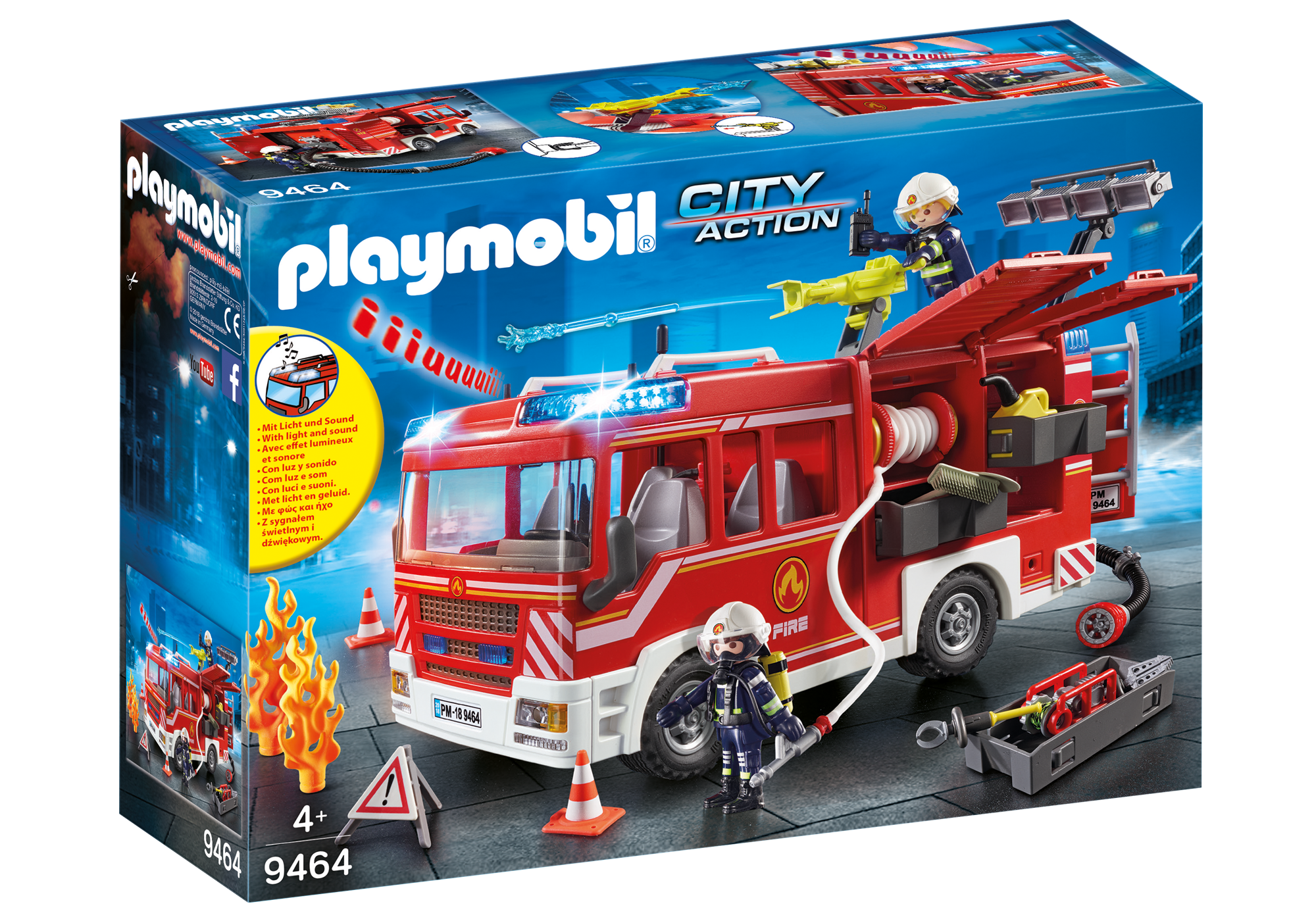 Playmobil camion de pompiers avec lumières et sons de feu PlayMobil