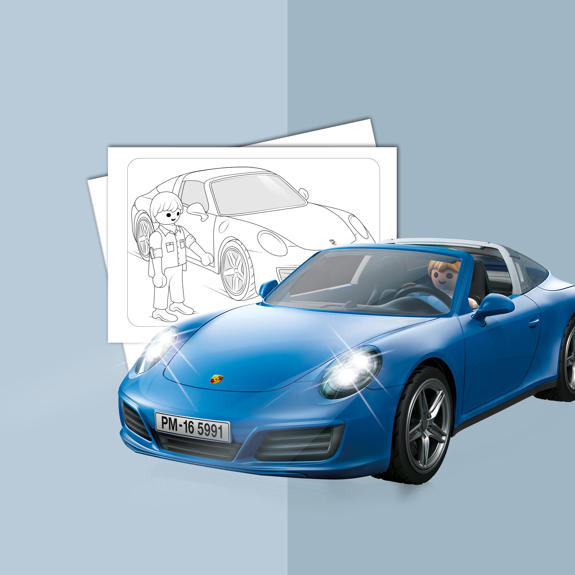 Kleurplaten PLAYMOBIL Porsche 911 Targa 4S PLAYMOBIL® België