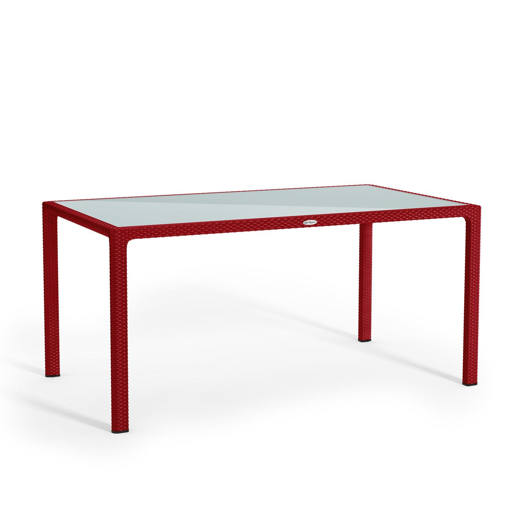 Esstisch gro&szlig; scarlet rot