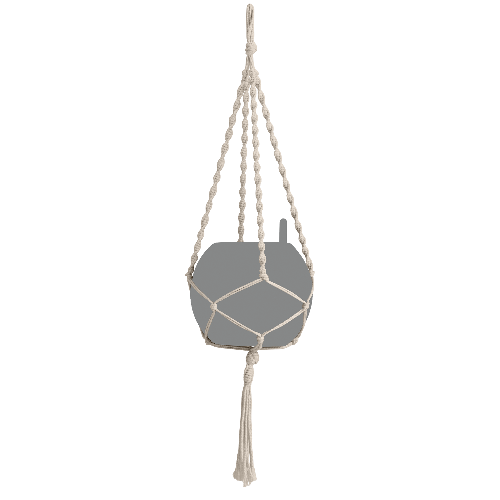 MAKRAMEE Cotton BOHO 90 blanc cass&eacute;