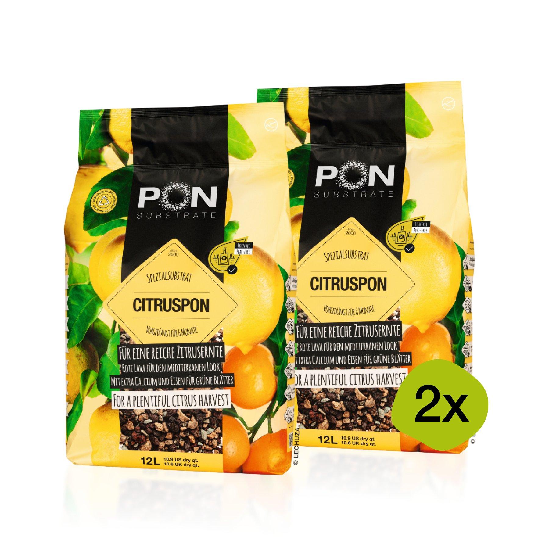2x PON-Pflanzsubstrat CITRUSPON 12 Liter