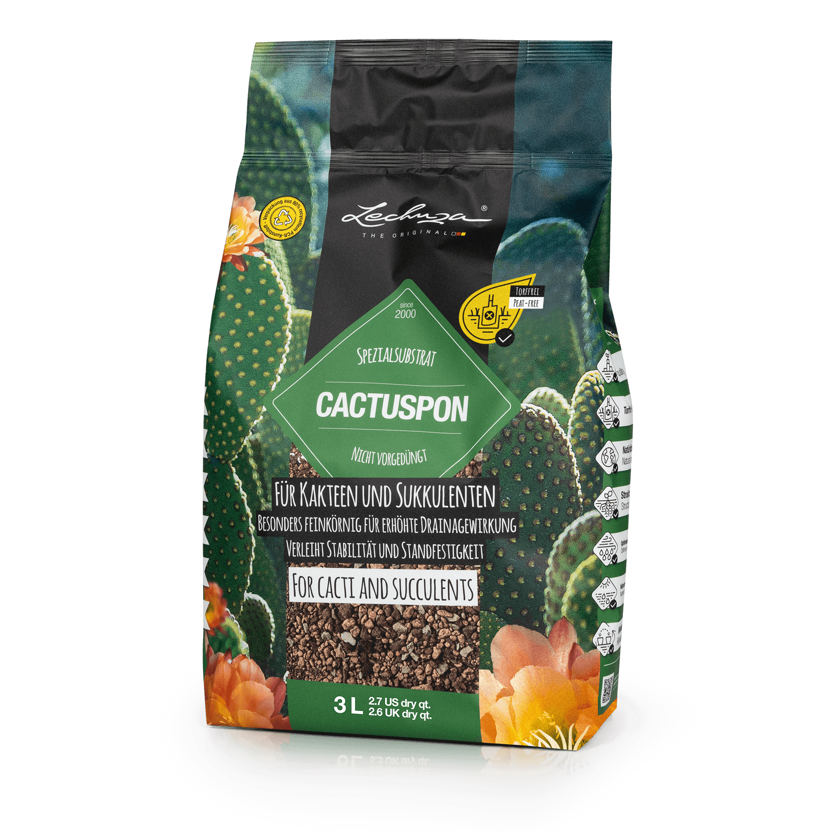 Substrato per piante CACTUSPON 3 litro thumb 0