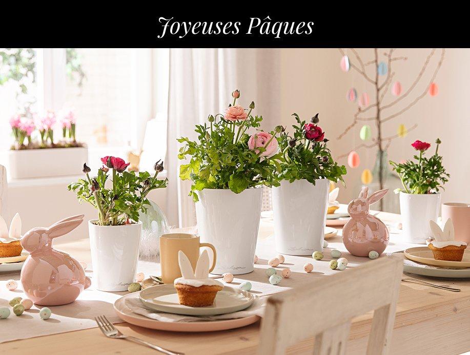 15 % de r&eacute;duction sur les pots
        de fleur blancs&sup2; Code : PAQUES15