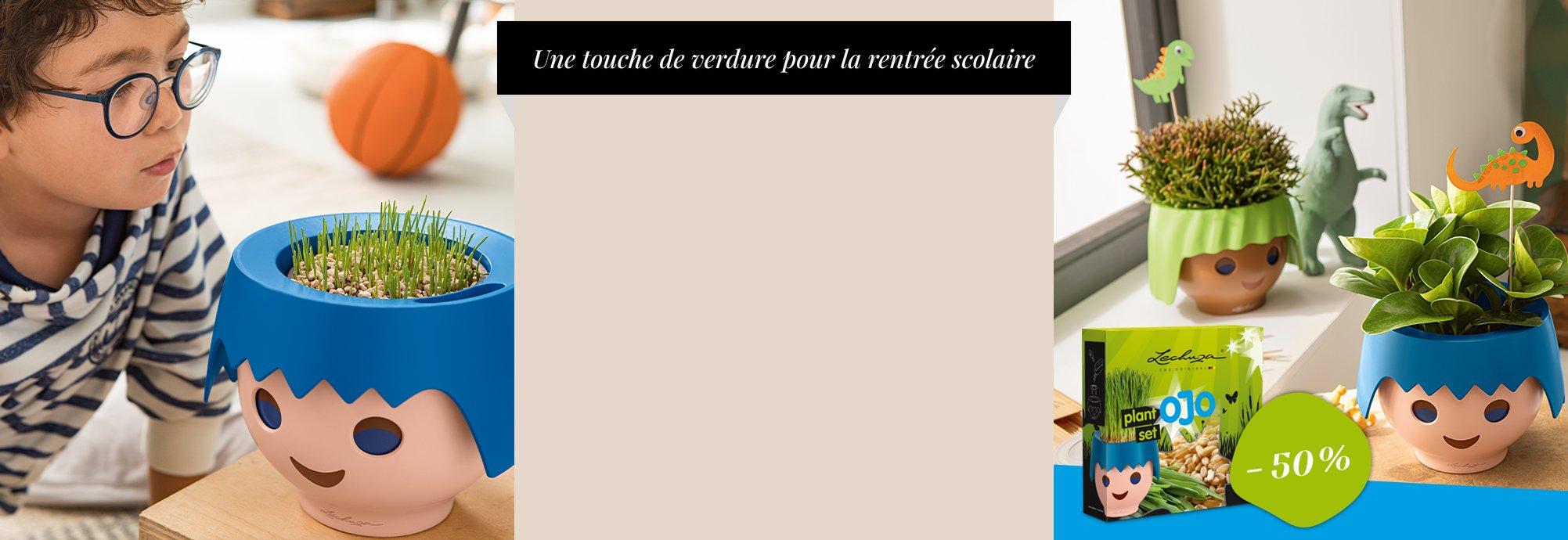 50 % de r&eacute;duction sur le kit de plantation pour tout achat
      d'OJO