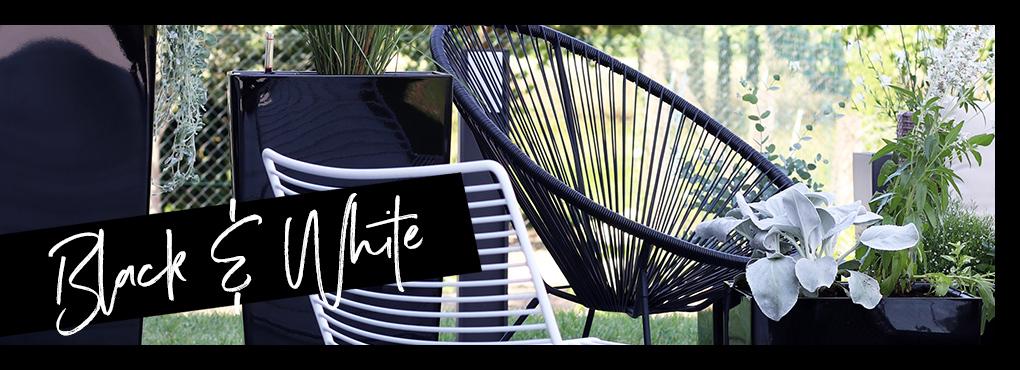 Black and White: Fashionable chic for the outdoor area