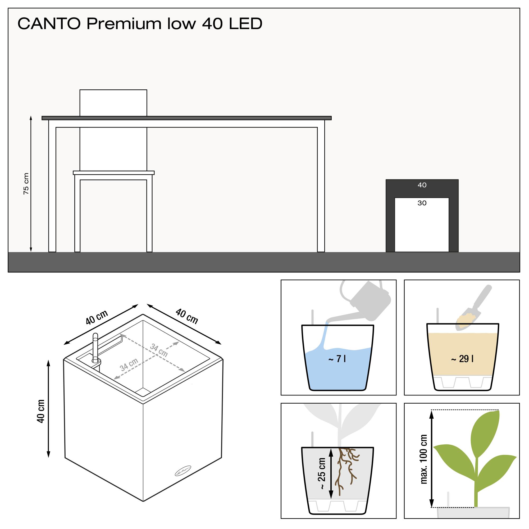 CANTO Premium 40 low LED антрацитовий металік additional thumb 2