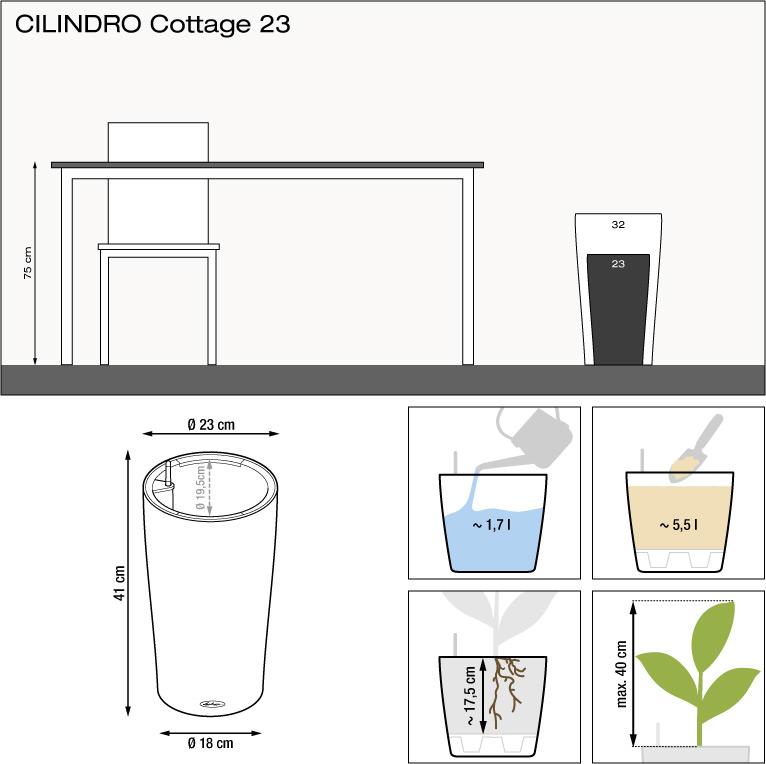 CILINDRO Cottage 23 графітовий чорний additional thumb 3