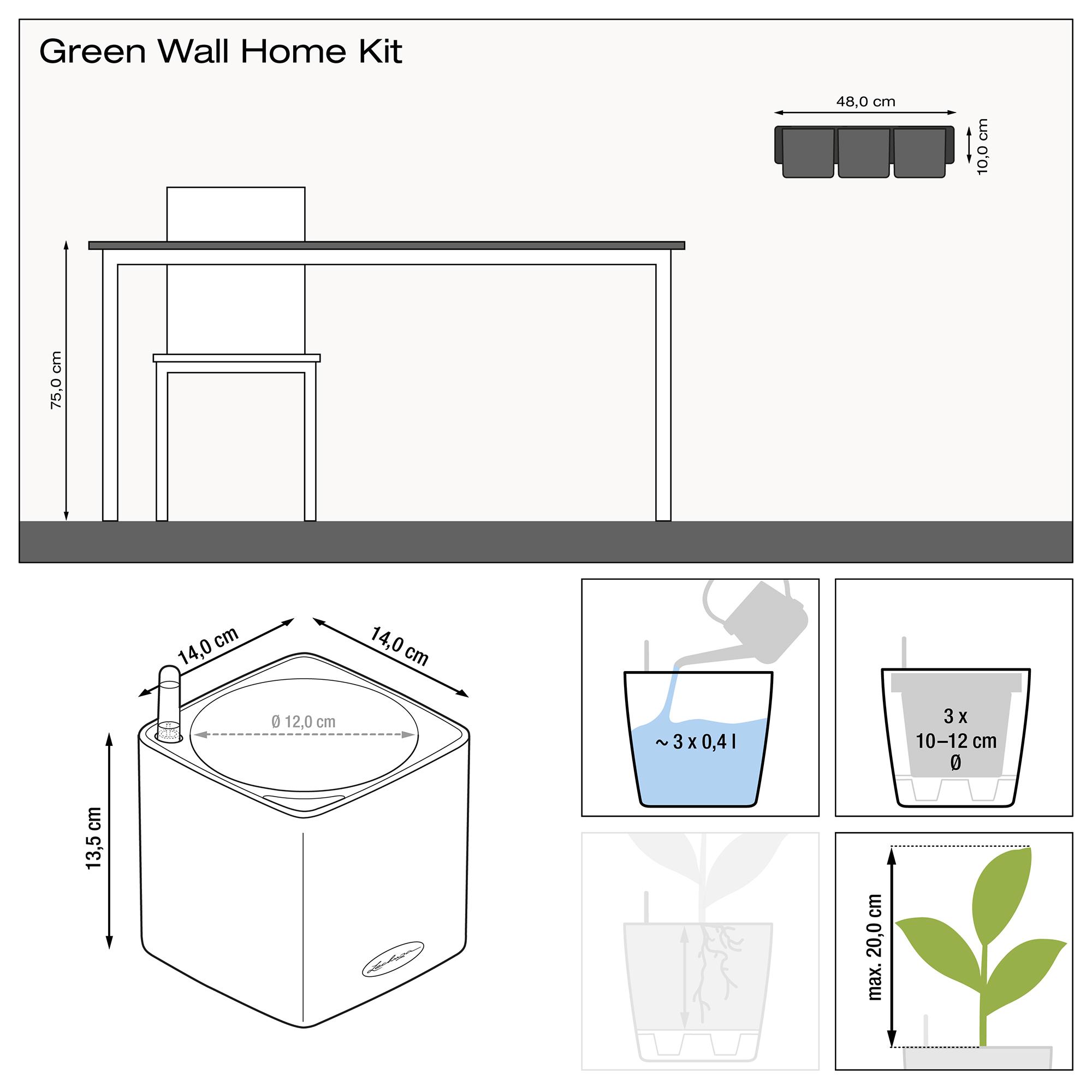Green Wall Home Kit Glossy scharlakenrood hoogglans additional thumb 2