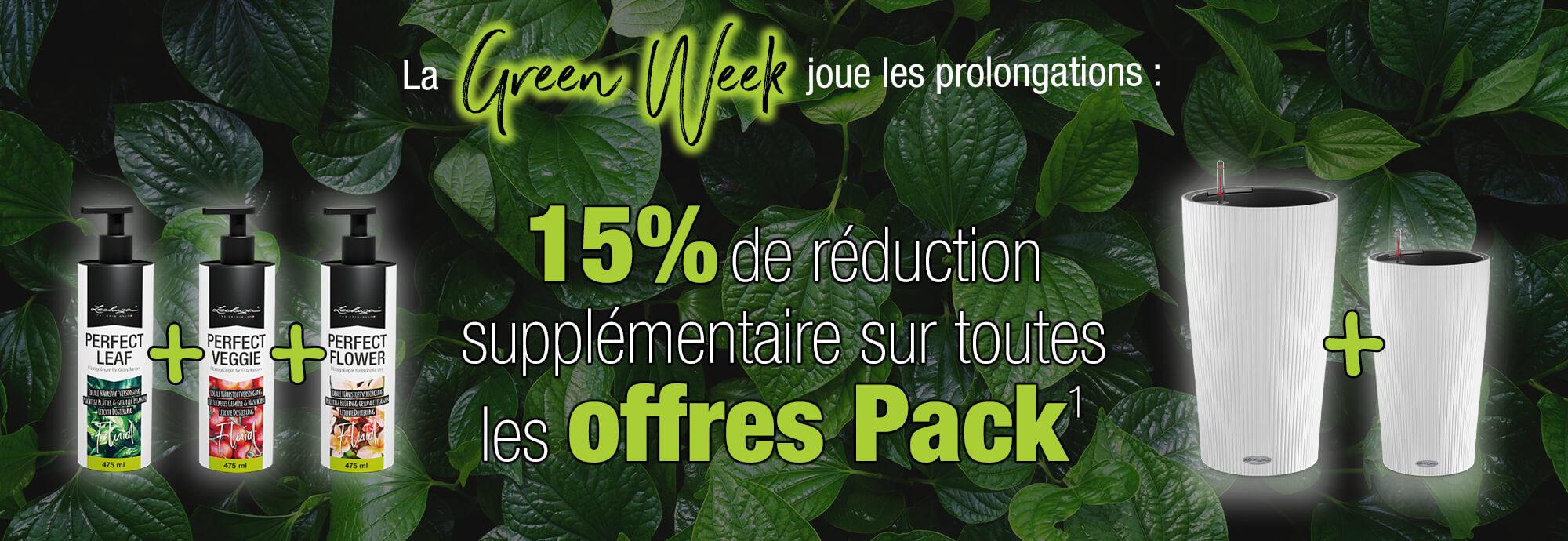 La Green Week joue les prolongations : 15% de réduction supplémentaire sur toutes les offres Pack