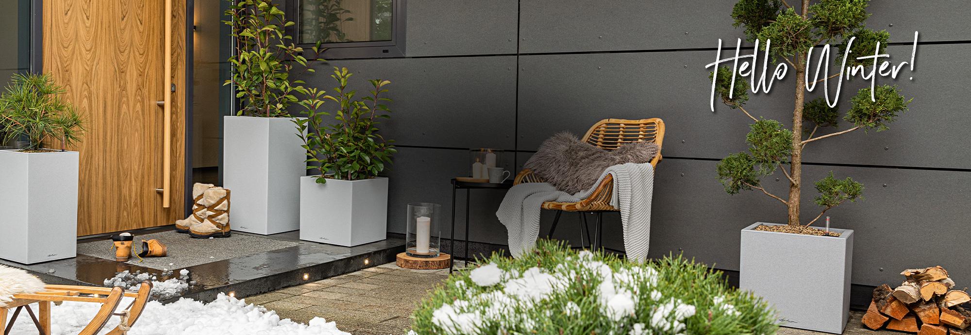 LECHUZA Stone-Collection: Stylish and modern for the colder months