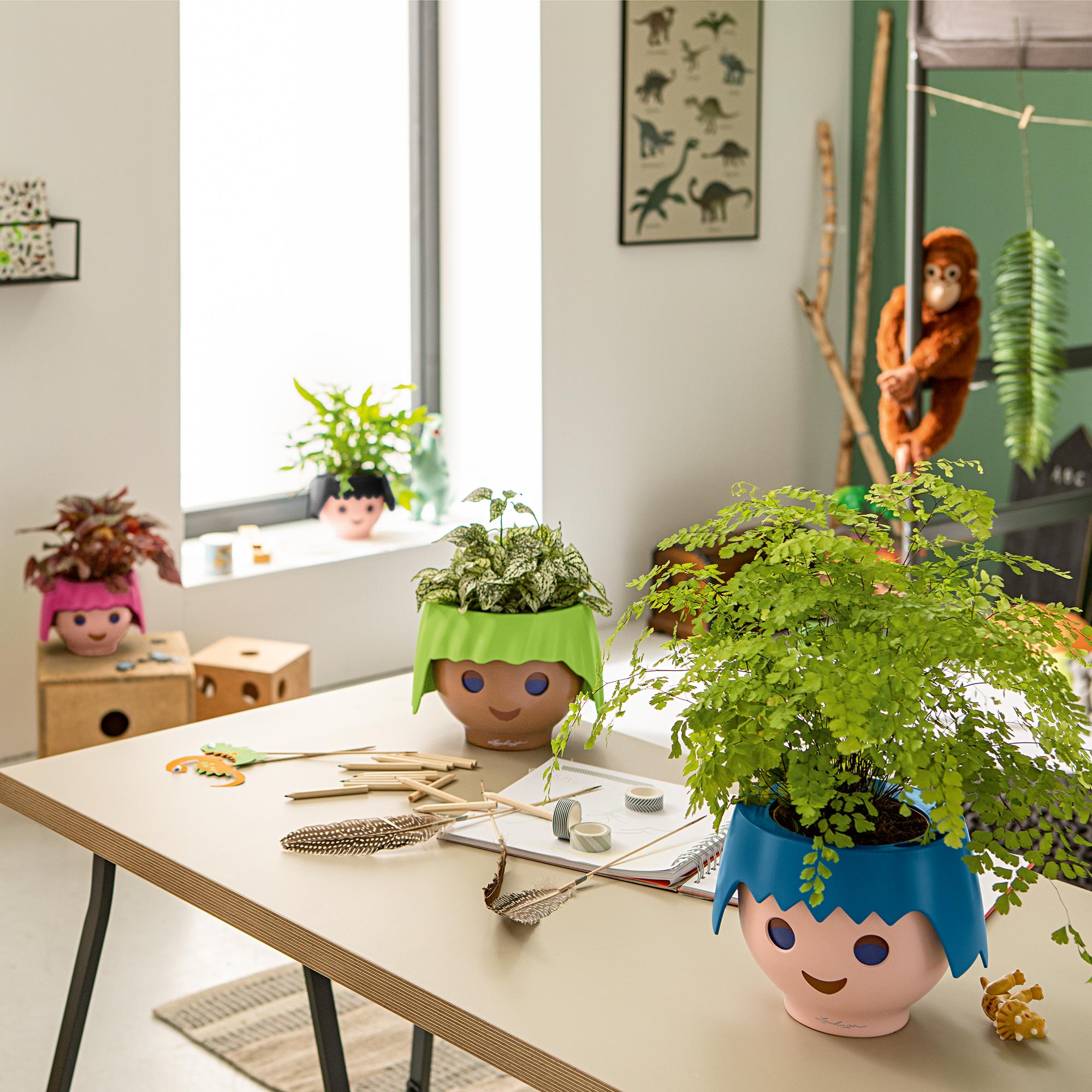 Blumenkasten Blumenkübel mit Blüten Pflanzen, Blumentöpf Playmobil City 