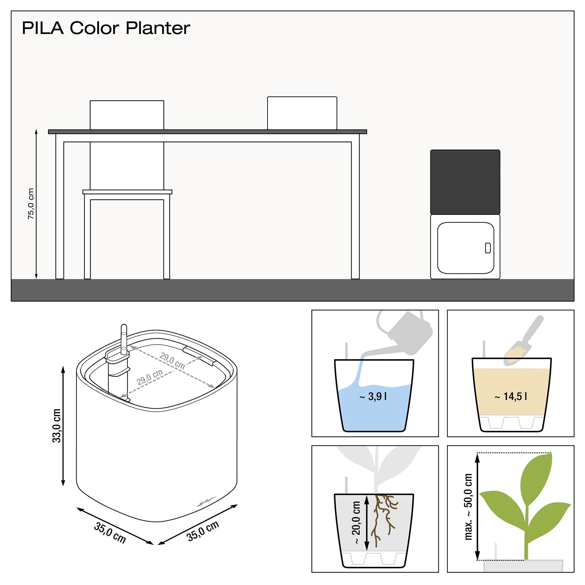 PILA Stick slate grey - modular planting system