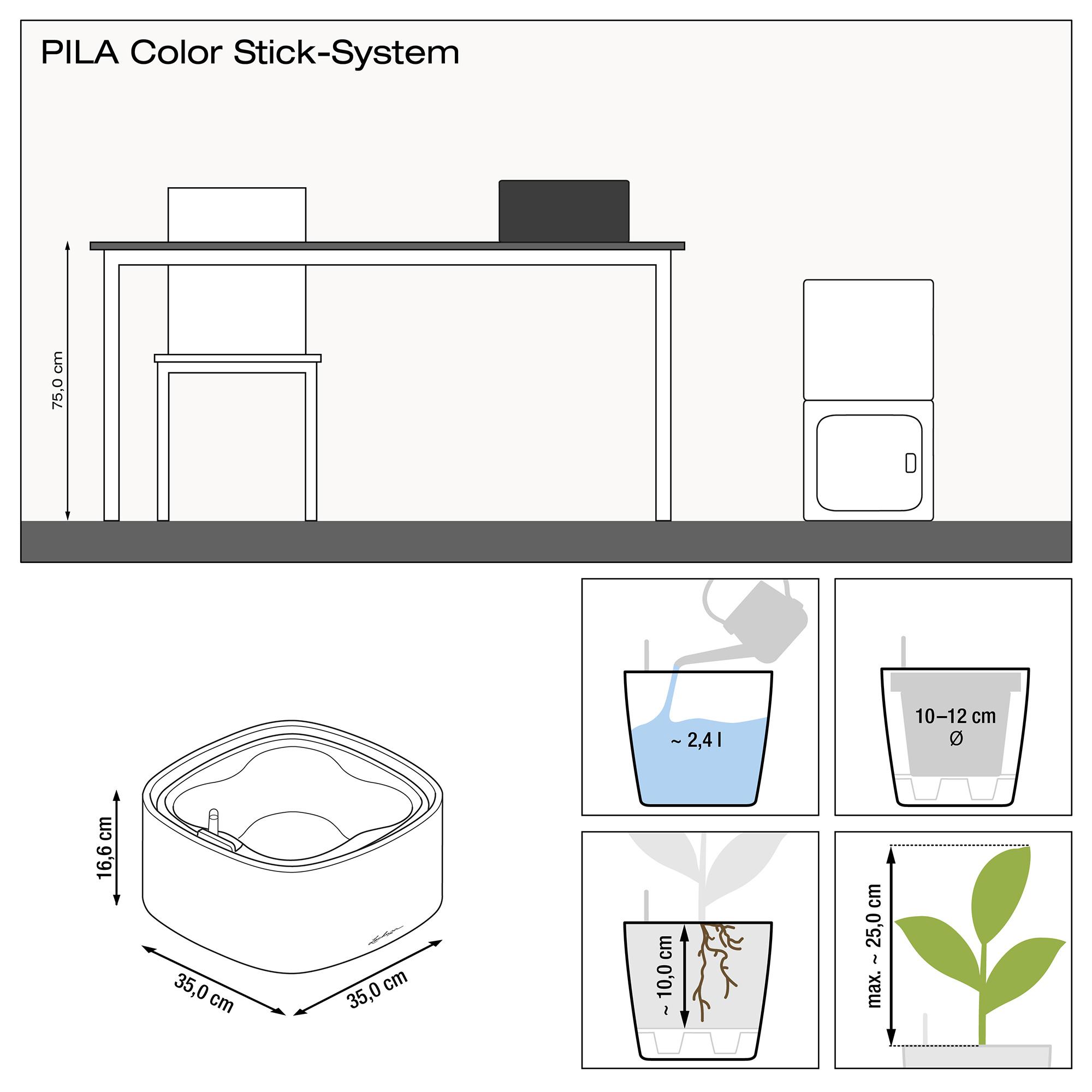 PILA Stick light grey - modular planting system