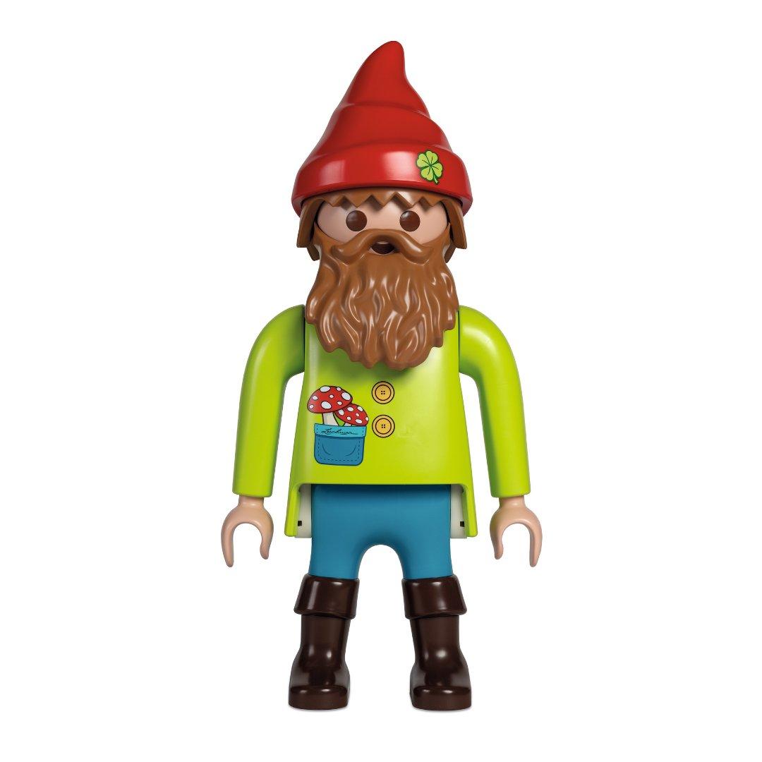 PLAYMOBIL LECHUZA Figurine Nain de jardin Felix - &Eacute;dition chanceuse (env. 65 cm)