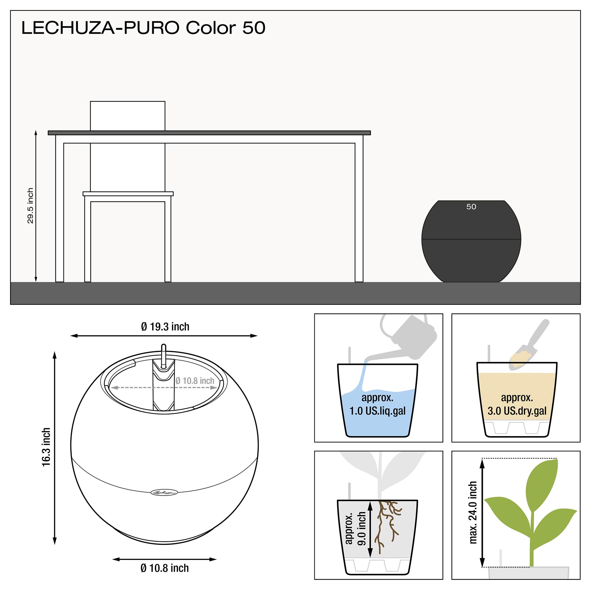 LECHUZA-PURO Color 50 sand brown additional thumb 3