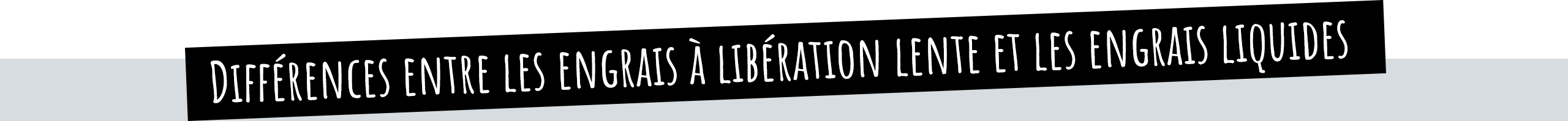 Diff&eacute;rences entre les engrais &agrave; lib&eacute;ration lente et les engrais
    liquides
