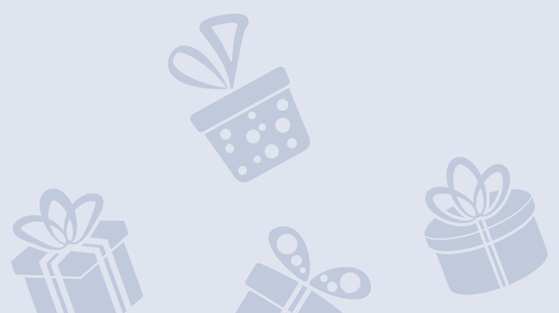 Gift pack on blue background