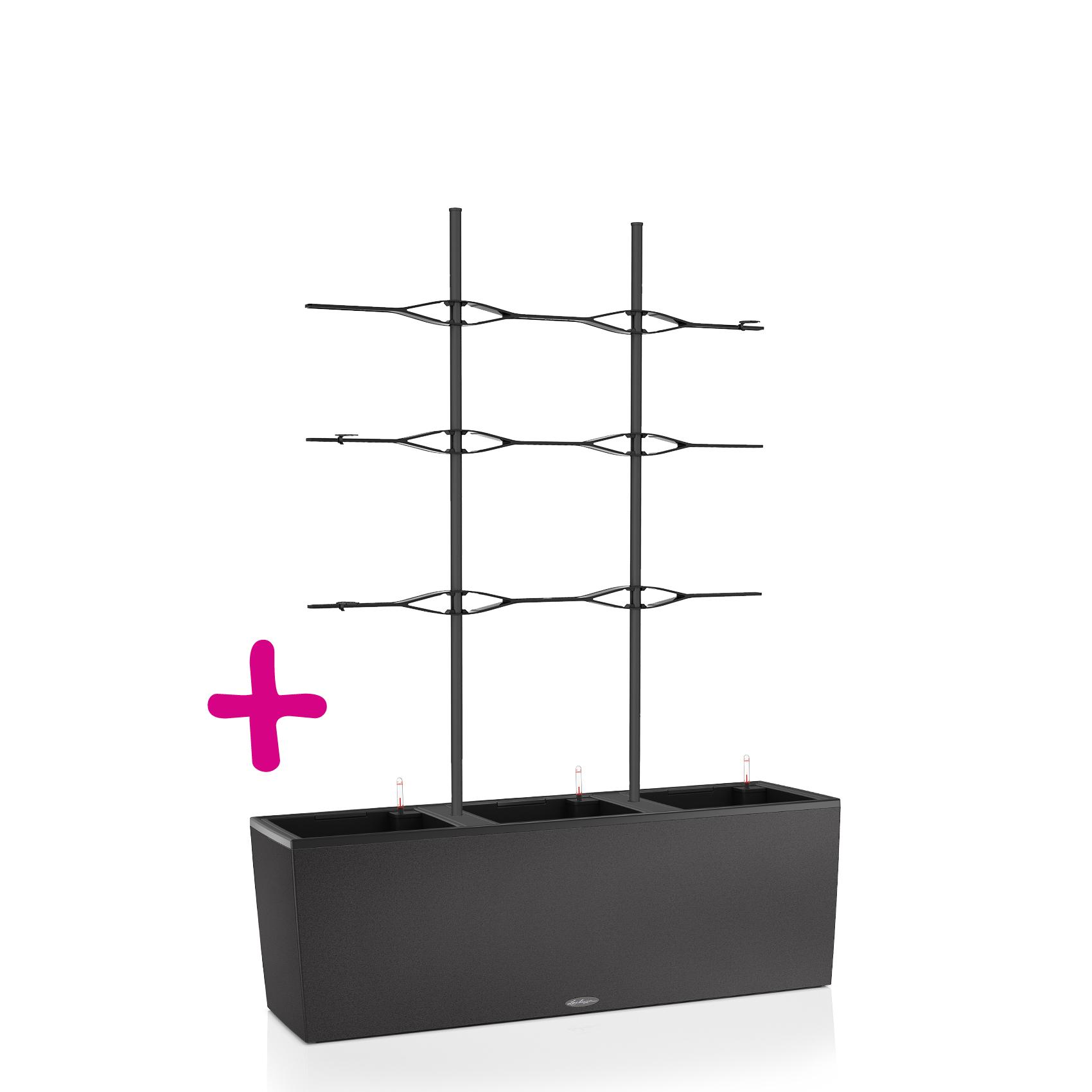 TRIO Stone 30 graphitschwarz + Rankgitter