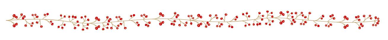weihnachtliche Dekogirlande mit roten Beeren