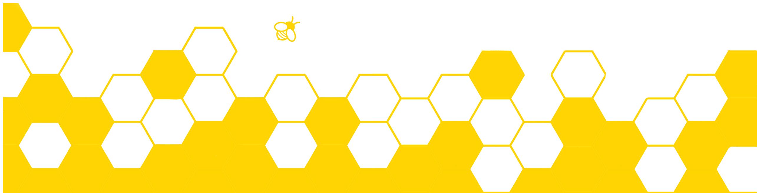 Bande en nid d'abeille avec abeille