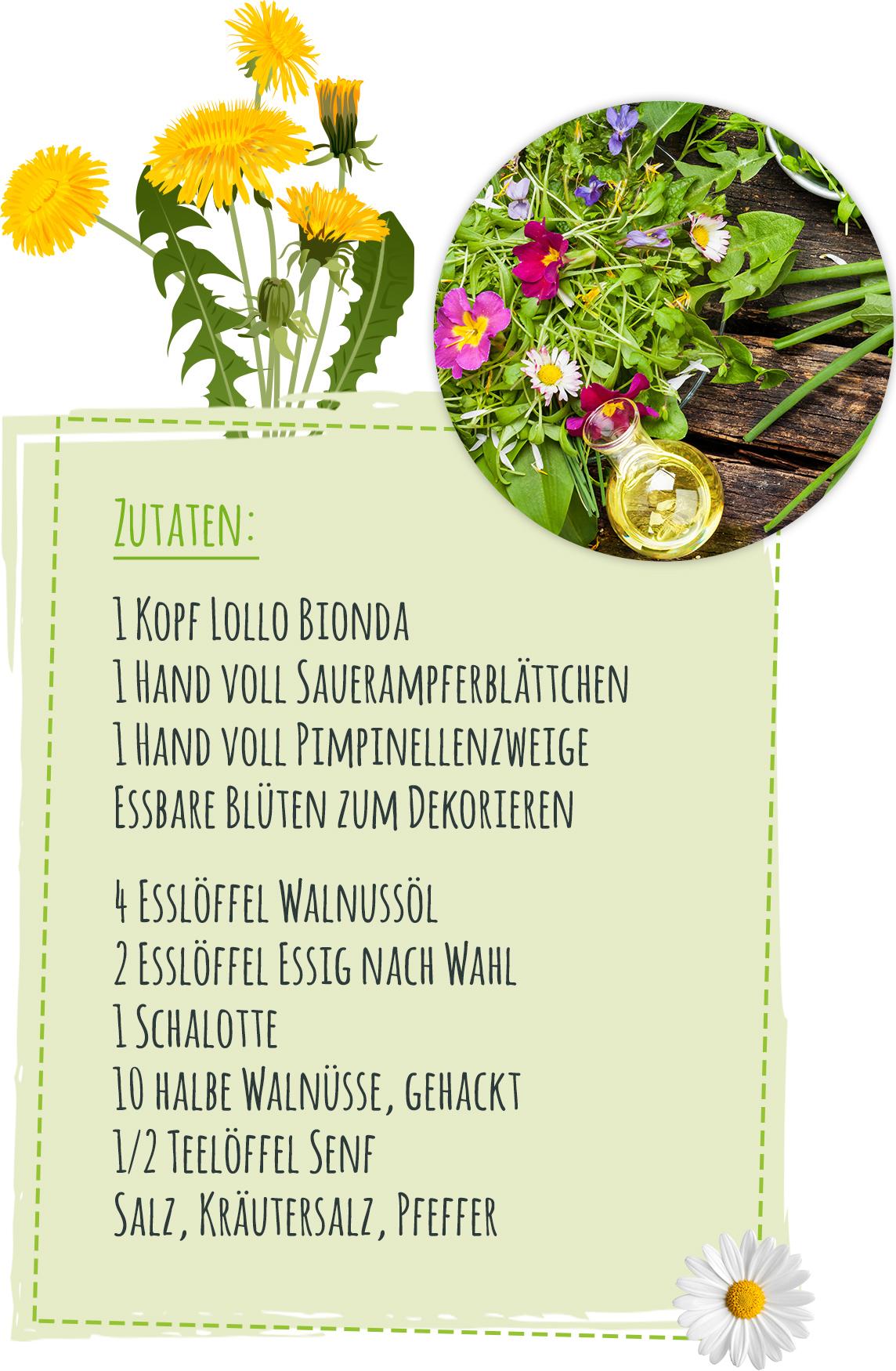 Rezept für Blütensalat