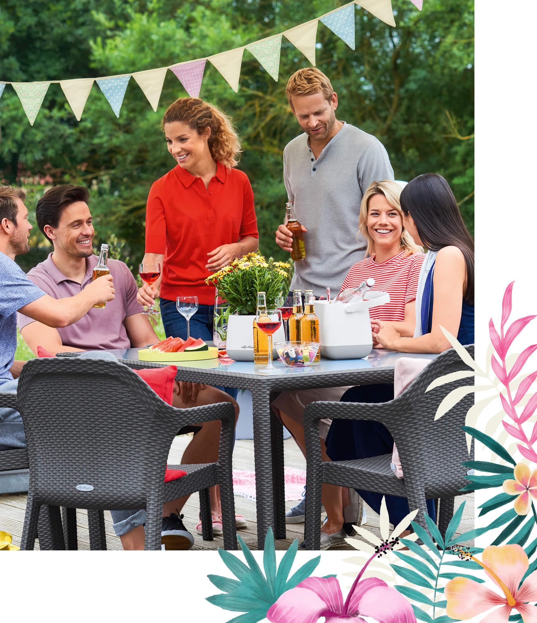 Summer party in the open-air living room