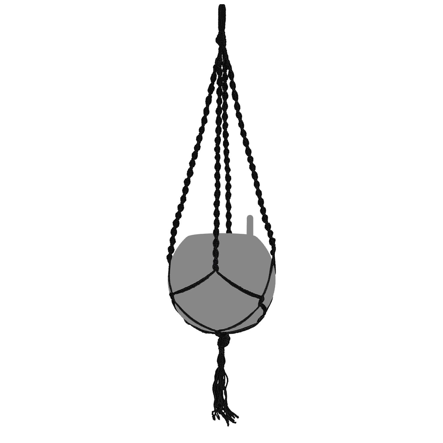 MAKRAMEE BOHO 90 schwarz