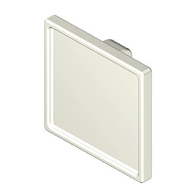 30230663_sparepart/SIGN SQUARE WITH CLIPS OVER BAR WHITE