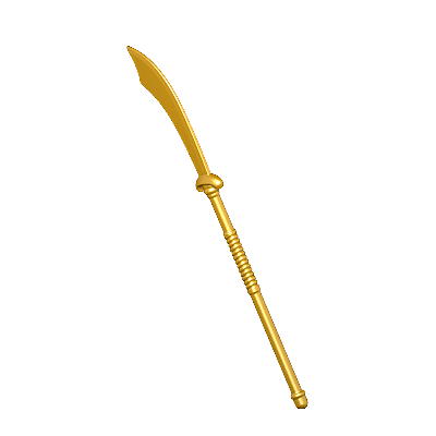 30258443_sparepart/HALBERD WITH CURVED BLADE GOLD