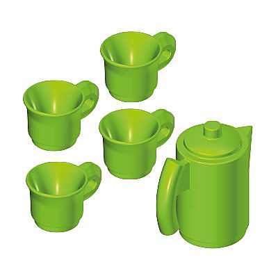30510642_sparepart/Tasses et théière verte
