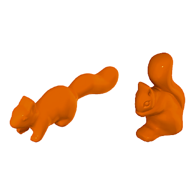 30513880_sparepart/SQUIRRELS, 1 SITTING UP, 1 RUNNING ORANG