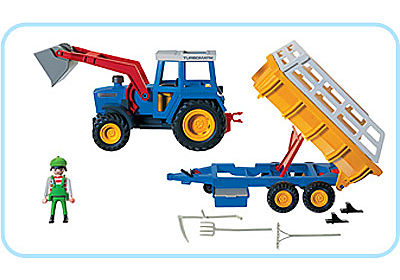 3073-A Traktor mit Erntewagen detail image 2