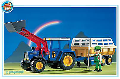 3073-A Traktor mit Erntewagen detail image 1