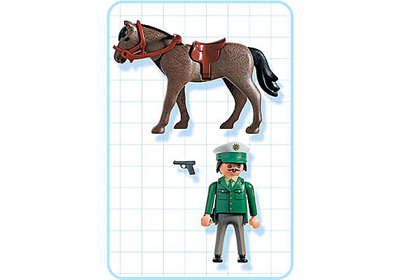 3163-A Polizist mit Pferd detail image 2