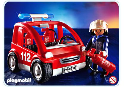 P290 playmobil gyrophare voiture pompiers ref 3177 