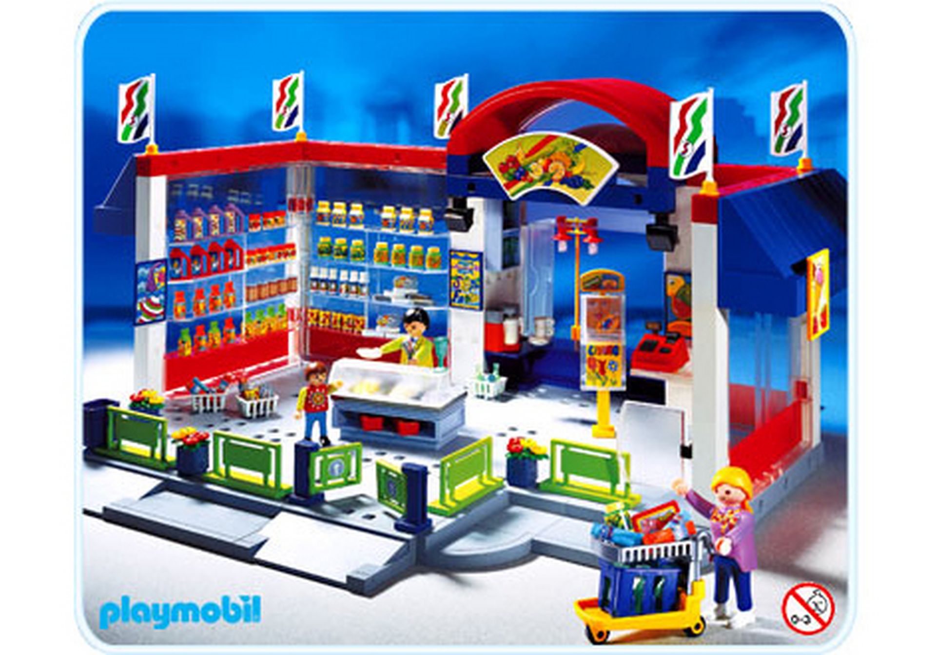 * Playmobil Verbinder rot Dachträger System X Set 3200 Supermarkt * 