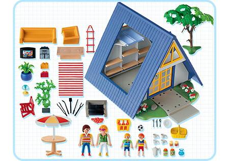 maison playmobil bleu