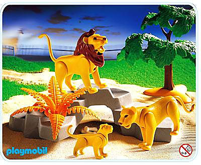 3239-B Famille de lions detail image 1
