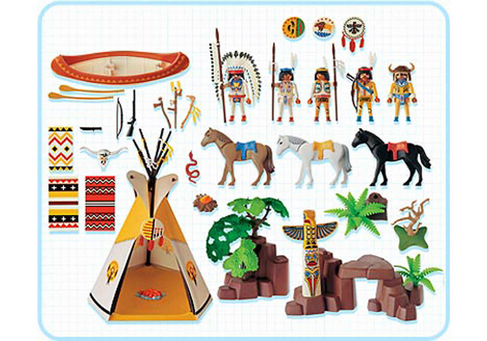 3250-A Tribu indienne/campement zoom image2